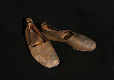 Slippers worn by Norman McLaren during the time he worked at the National Film Board of Canada.