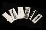 Cards used in the production of synthetic music on film stock