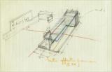 Blueprints for the table designed and built by Norman McLaren for inscribing synthetic music on film stock using the sound card method.