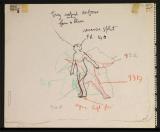 Technical sketch to facilitate the planning of special effects for Narcissus/Narcisse.